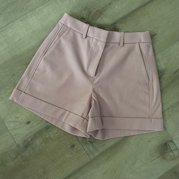 NWT J. Crew high-waisted faux leather shorts - Picture 3 of 7
